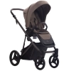 Bebetto Pelpasso Brown 11 Beżowy wózek 2w1 z gondolą i spacerówką