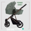 Bebetto Pelpasso Choco 05 Zielony wózek 2w1 z gondolą i spacerówką