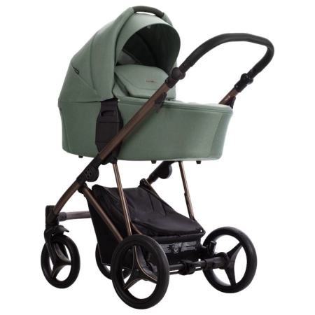 Bebetto Pelpasso Choco 05 Zielony wózek 2w1 z gondolą i spacerówką