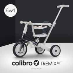 Rowerek Colibro TremixUp Coal 6w1 biegowy lub spacerowy kolor czarno-beżowy