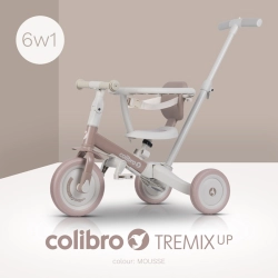 Rowerek Colibro TremixUp Mousse 6w1 biegowy lub spacerowy kolor różowo-beżowy