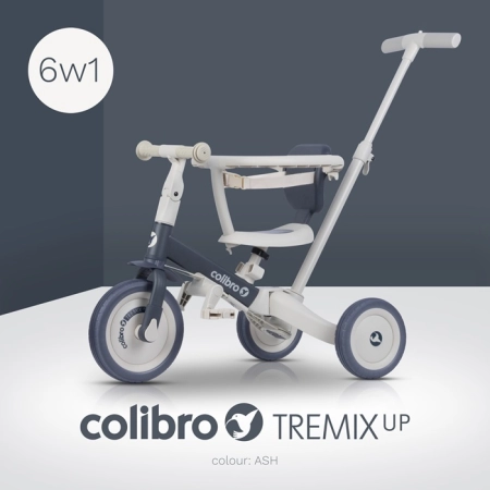 Rowerek Colibro TremixUp Ash 6w1 biegowy lub spacerowy kolor szaro-beżowy