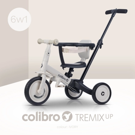 Rowerek Colibro TremixUp Ivory 6w1 biegowy lub spacerowy kolor beżowo-czarny
