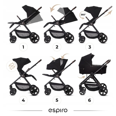 Espiro Only 529 Sahara Beige lekki wózek 2w1