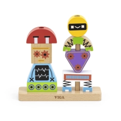 Viga 44652 Drewniane Klocki do ukladania - Roboty
