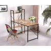 Biurko komputerowe drewniane regał z półkami loft