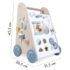 Pchacz chodzik drewniany edukacyjny z ruchomymi elementami ECOTOYS