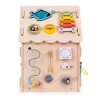 Drewniany domek manipulacyjny dla dzieci panel edukacyjny XXL 30 elementów