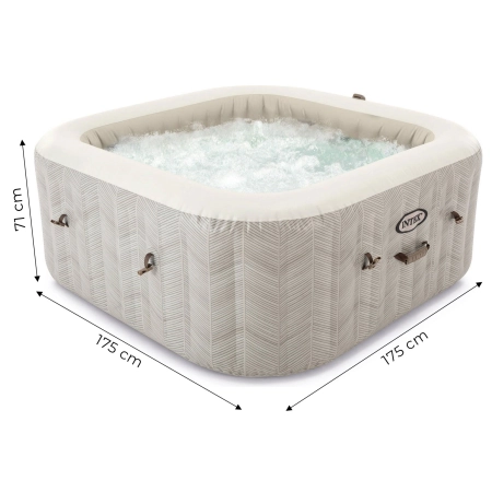 Nadmuchiwane SPA kwadratowe basen z hydromasażem 4 os. 175x71 cm akcesoria premium INTEX 28446