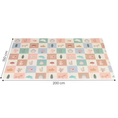 Mata piankowa dla dzieci 200x150 cm edukacyjna dwustronna składana + torba IPLAY