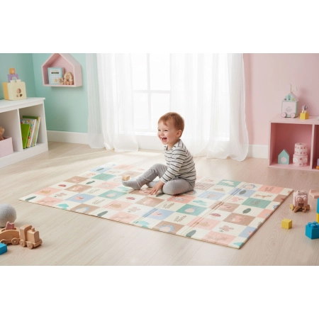 Mata piankowa dla dzieci 200x150 cm edukacyjna dwustronna składana + torba IPLAY
