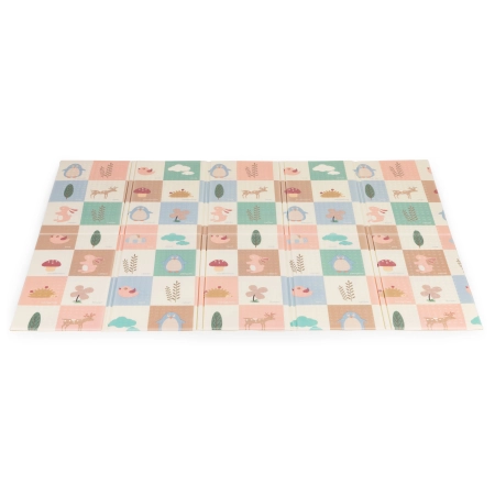 Mata piankowa dla dzieci 200x150 cm edukacyjna dwustronna składana + torba IPLAY