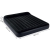 Duży materac dmuchany dwuosobowy 203x183x25 cm łóżko z zagłówkiem INTEX 64144