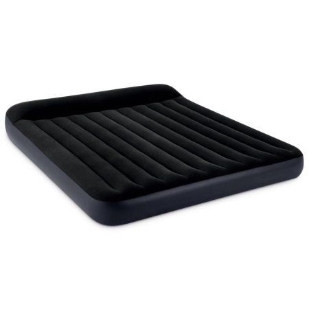 Duży materac dmuchany dwuosobowy 203x183x25 cm łóżko z zagłówkiem INTEX 64144