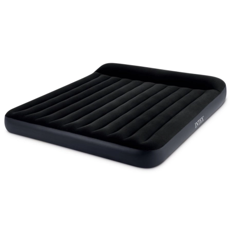 Duży materac dmuchany dwuosobowy 203x183x25 cm łóżko z zagłówkiem INTEX 64144