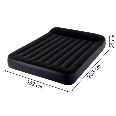 Materac dmuchany 203x152 cm z pompką łóżko welur INTEX 64150ND