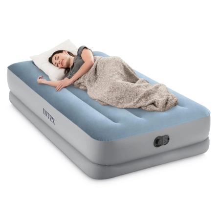 Materac dmuchany jednoosobowy 191x99x36 cm z wbudowaną pompką elektryczną USB łóżko INTEX 64157