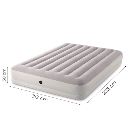 Materac dmuchany dwuosobowy 203x152x30 cm z pompką elektryczną łóżko INTEX 64179