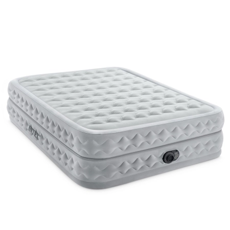 Duży materac dmuchany dwuosobowy 203x152x51 cm z wbudowaną pompką elektryczną łóżko INTEX 64490