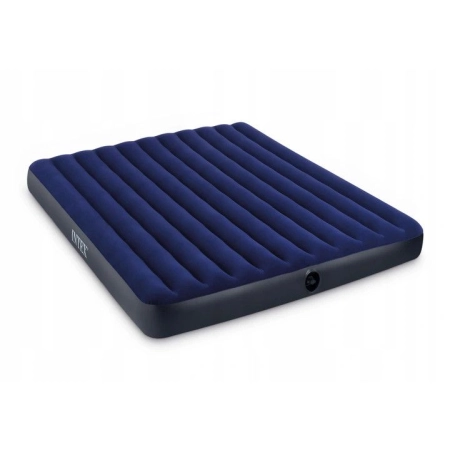 Materac dmuchany dwuosobowy 203x152 cm z poduszkami welurowy INTEX 64765