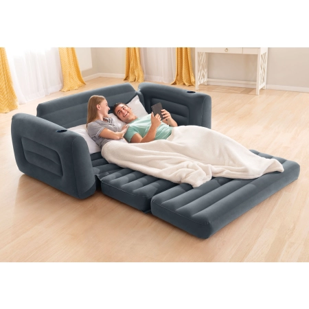 Sofa dmuchana rozkładana duże łóżko materac 2w1 INTEX 66552
