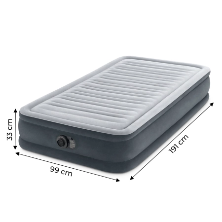 Materac łóżko 191x99 cm z pompką 1-osobowy Comfort 67766ND