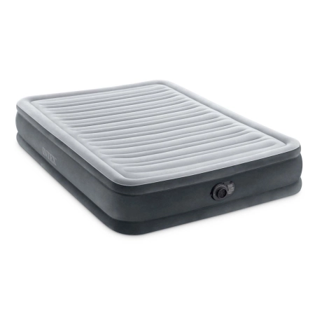 Materac łóżko do spania dwuosobowy z pompką automatyczną 191x137 cm INTEX 67768