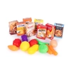 Wózek na zakupy sklepowy do supermarketu kuchni 18 akcesoriów różowy
