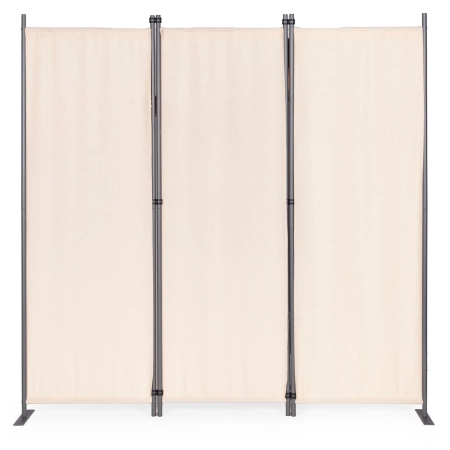 Składany parawan ogrodowy pokojowy 3-panelowy 167x164 cm beżowy MultiGarden