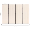 Składany parawan ogrodowy pokojowy 4-panelowy 167x216 cm beżowy MultiGarden