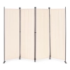 Składany parawan ogrodowy pokojowy 4-panelowy 167x216 cm beżowy MultiGarden