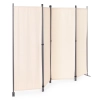 Składany parawan ogrodowy pokojowy 4-panelowy 167x216 cm beżowy MultiGarden
