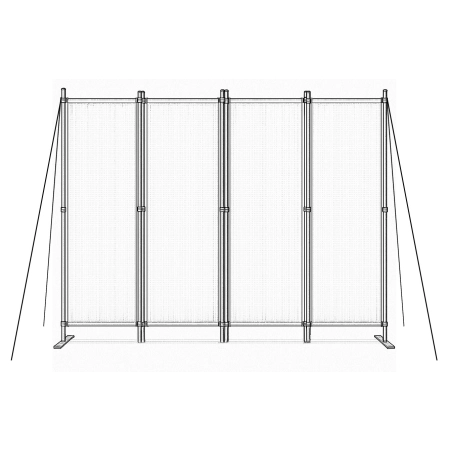 Składany parawan ogrodowy pokojowy 4-panelowy 167x216 cm beżowy MultiGarden