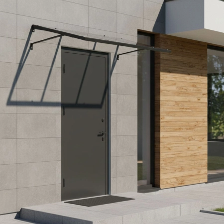 Daszek nad drzwi wejściowe 140x90 cm zadaszenie osłona UV MultiGarden