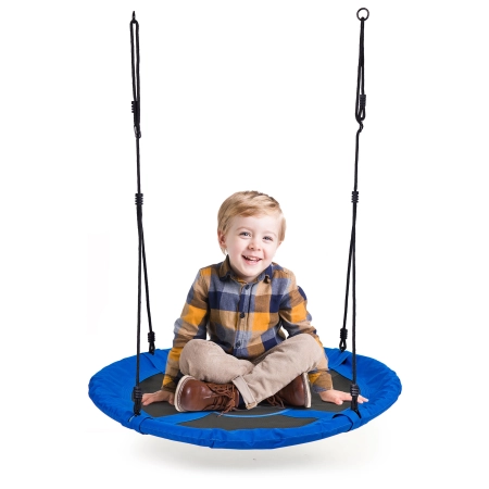 Huśtawka ogrodowa bocianie gniazdo 100 cm niebieska ECOTOYS