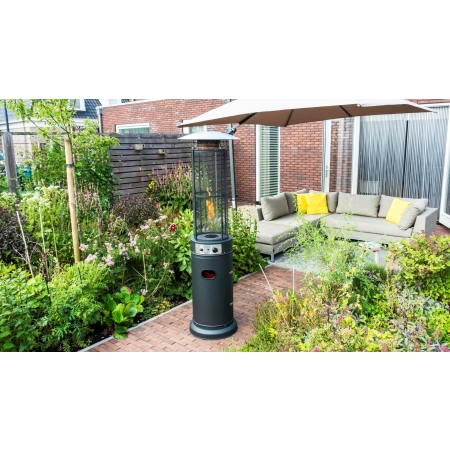 Ogrzewacz parasol gazowy grzejnik 11 kW szklany na ogród patio reduktor wąż pokrowiec MultiGarden