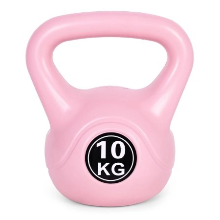 Kettlebell kettle 10 kg do ćwiczeń hantla kula odważnik obciążenie ciężar fitness różowy MOVEPRO