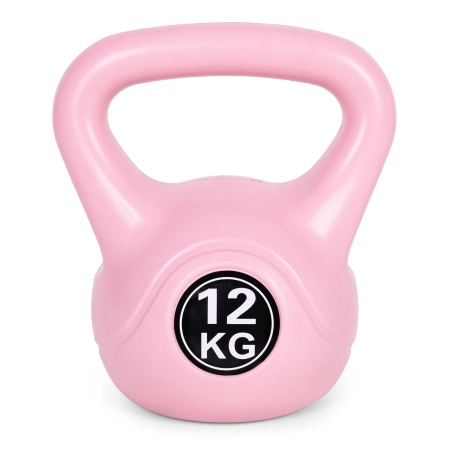 Kettlebell kettle 12 kg do ćwiczeń hantla kula odważnik obciążenie ciężar fitness różowy MOVEPRO