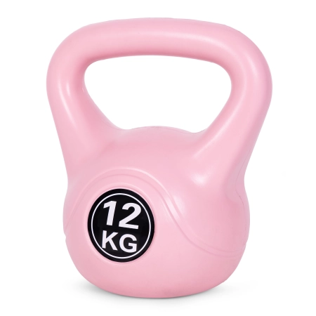 Kettlebell kettle 12 kg do ćwiczeń hantla kula odważnik obciążenie ciężar fitness różowy MOVEPRO