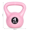 Kettlebell kettle 4 kg do ćwiczeń hantla kula odważnik obciążenie ciężar fitness różowy MOVEPRO