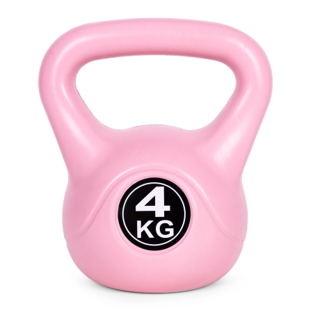 Kettlebell kettle 4 kg do ćwiczeń hantla kula odważnik obciążenie ciężar fitness różowy MOVEPRO