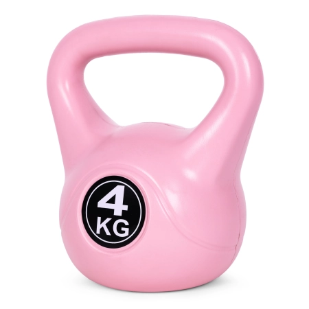 Kettlebell kettle 4 kg do ćwiczeń hantla kula odważnik obciążenie ciężar fitness różowy MOVEPRO