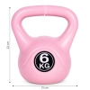Kettlebell kettle 6 kg do ćwiczeń hantla kula odważnik obciążenie ciężar fitness różowy MOVEPRO