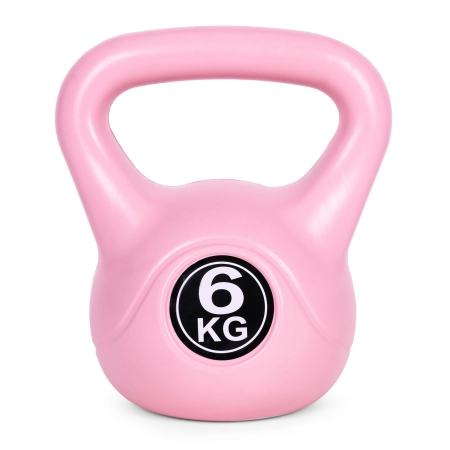 Kettlebell kettle 6 kg do ćwiczeń hantla kula odważnik obciążenie ciężar fitness różowy MOVEPRO