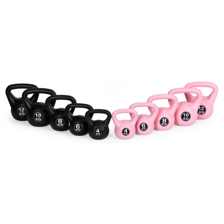 Kettlebell kettle 6 kg do ćwiczeń hantla kula odważnik obciążenie ciężar fitness różowy MOVEPRO