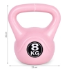Kettlebell kettle 8 kg do ćwiczeń hantla kula odważnik obciążenie ciężar fitness różowy MOVEPRO