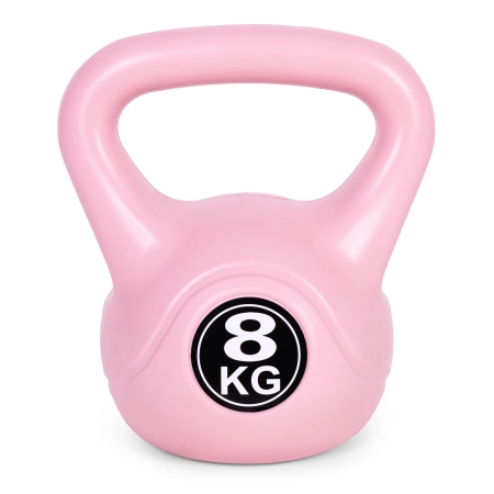 Kettlebell kettle 8 kg do ćwiczeń hantla kula odważnik obciążenie ciężar fitness różowy MOVEPRO