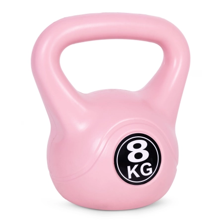 Kettlebell kettle 8 kg do ćwiczeń hantla kula odważnik obciążenie ciężar fitness różowy MOVEPRO