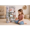 Domek dla lalek Alice 3 piętra 4 pomieszczenia komplet 9 mebelków ECOTOYS