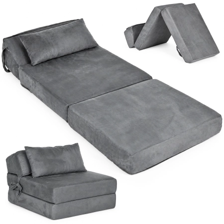 Sofa rozkładana 2w1 jednoosobowa piankowa z funkcją spania materac 190x70 cm ModernHome